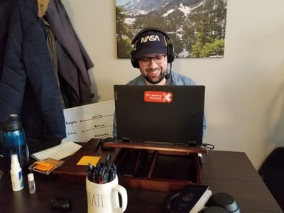 Ryan Aguiar working from home
